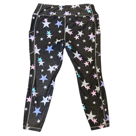 Torrid Active Set: Performance Core Leggings & Purple Off Shoulder Wicking Tee 2 - Picture 11 of 15